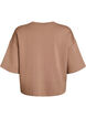 T-shirt court coupe ample en mélange de modal, Marron, Packshot image number 1