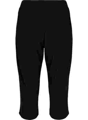 Cropped culotte sportbroek, Black, Packshot image number 1