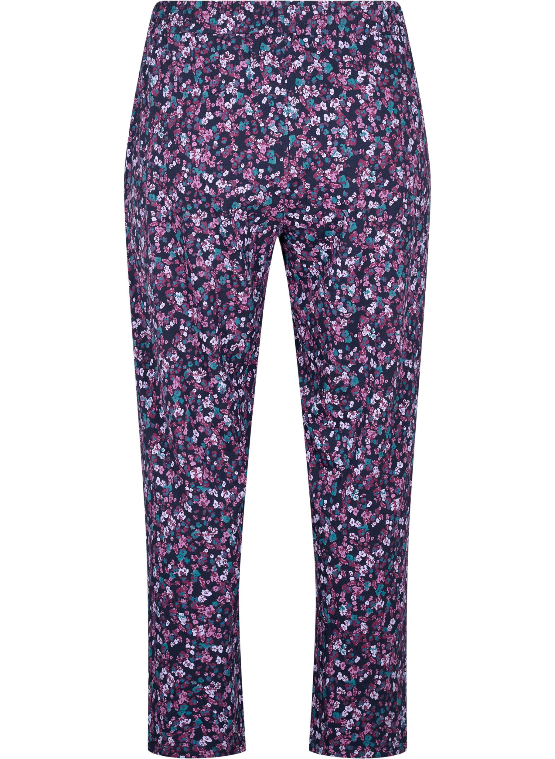 ZizziKleren pyjama broek met print, Blauw, Packshot image number 1