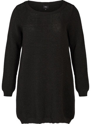 Gebreide jurk, Black, Packshot image number 0