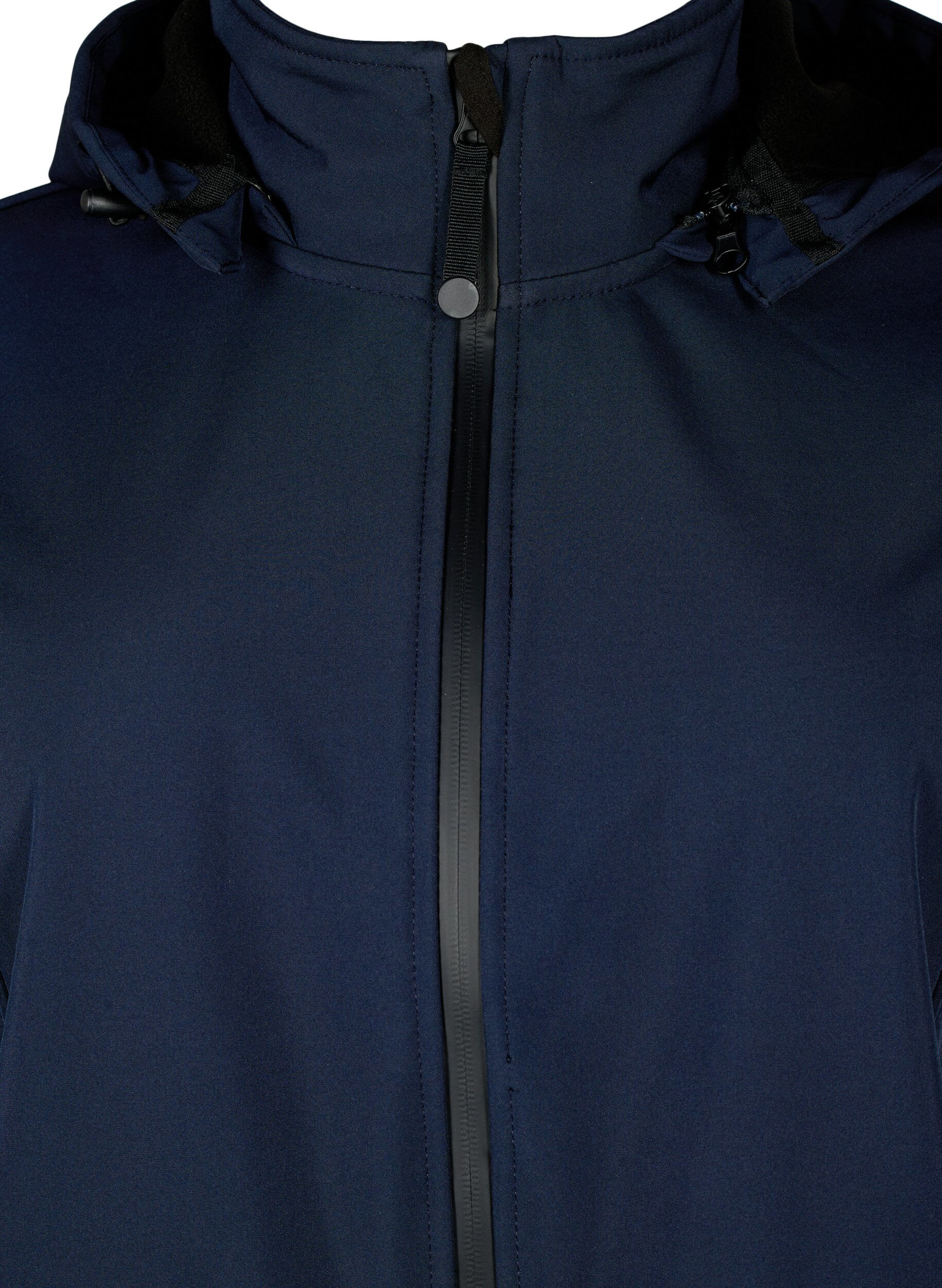 ZizziSoftshell jack met afneembare capuchon, Blauw, Packshot image number 2