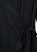 Jersey wikkelblouse met een striksluiting, Zwart, Packshot image number 2