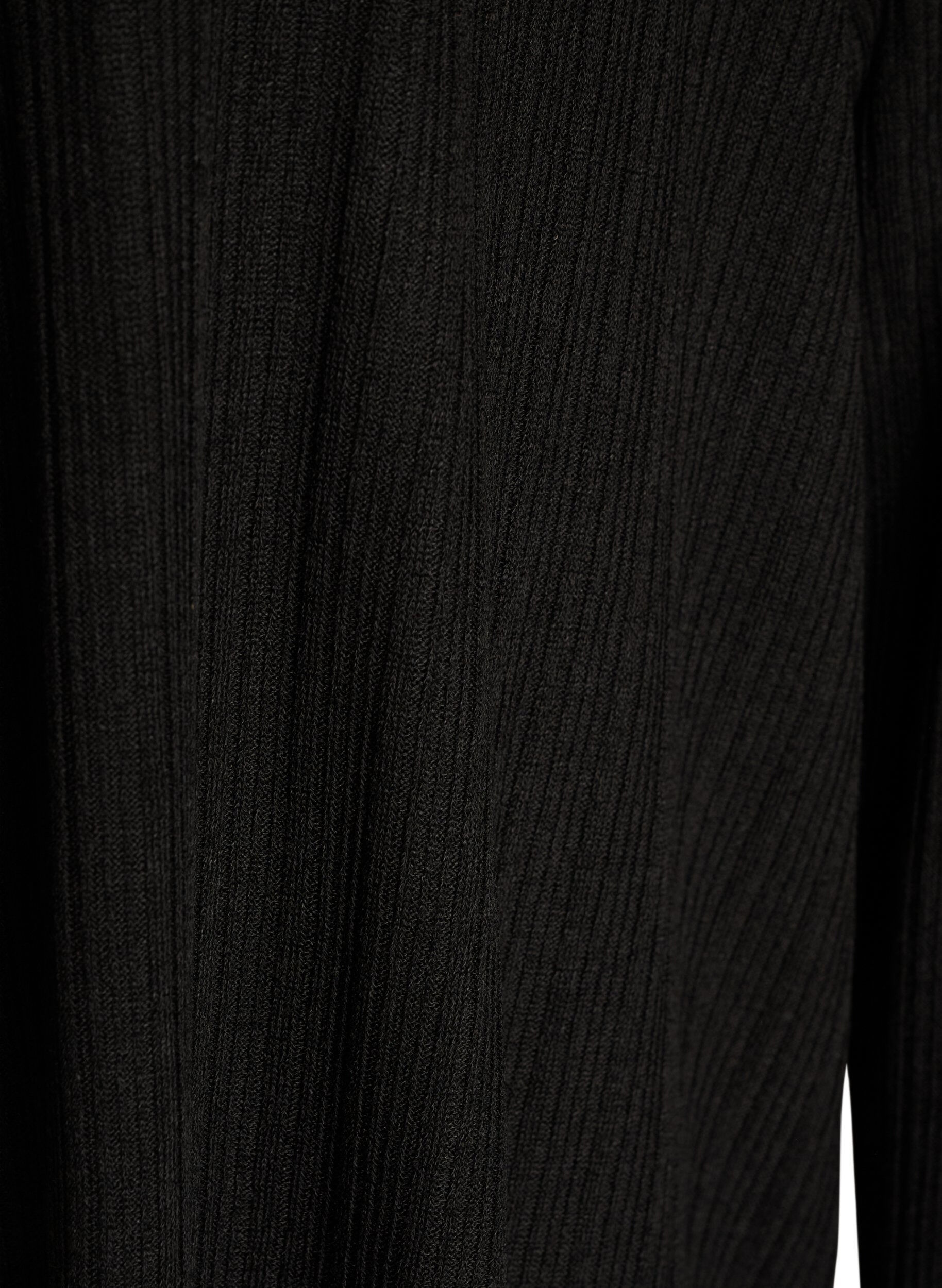 ZizziCardigan ouvert en jersey textur&eacute;, Noir, Packshot image number 2