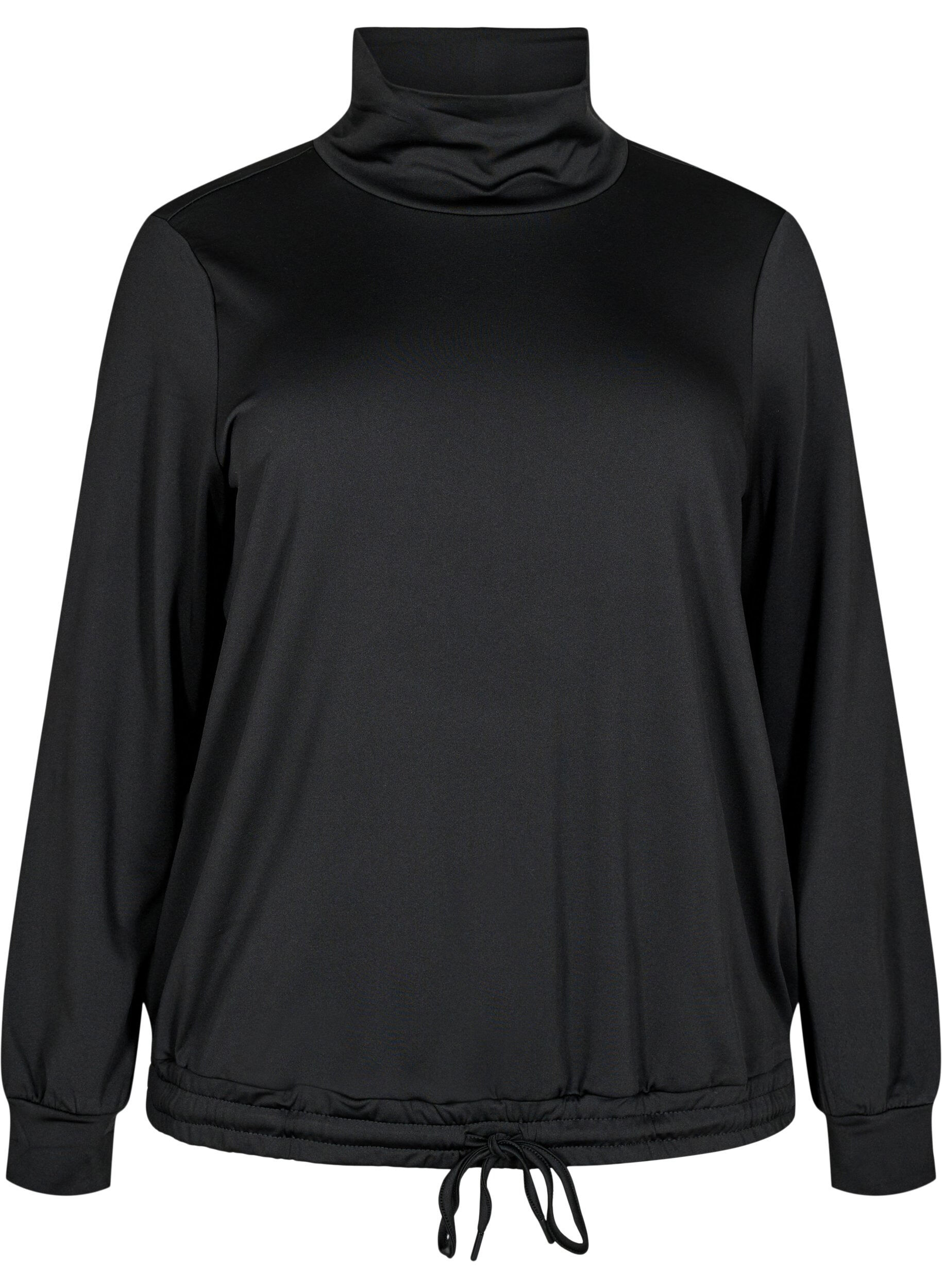 ZizziWorkout top met hoge hals, Black, Packshot image number 0