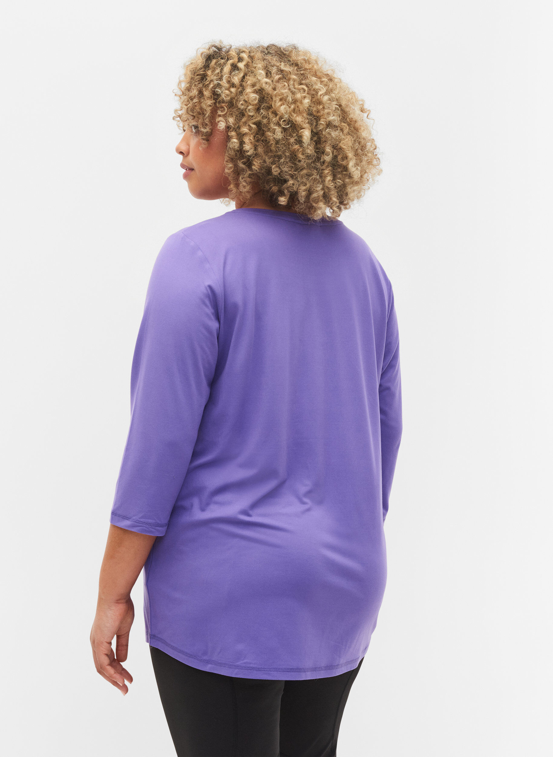 ZizziSporttop met 3/4 mouwen, Paars, Model image number 2