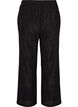 Pantalon en velours c&ocirc;tel&eacute; &agrave; coupe ample et taille haute, Noir, Packshot image number 1