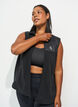 Gilet en polaire avec col montant et cordon de serrage au bas, Noir, Model image number 0