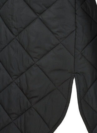 Lang gewatteerd vest met knoopsluiting en zakken, Black, Packshot image number 3