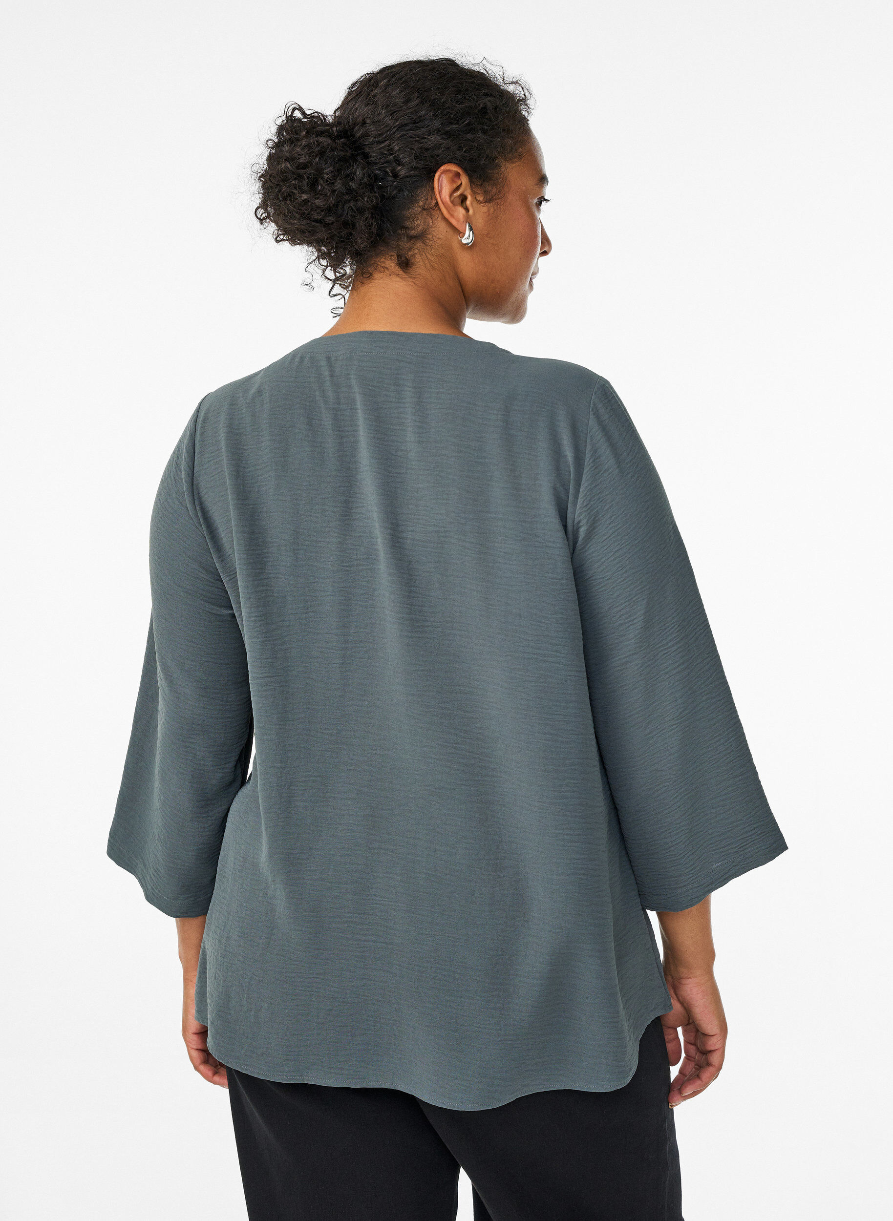 ZizziFlash - Blouse met 3/4 mouwen, Groen, Model image number 2