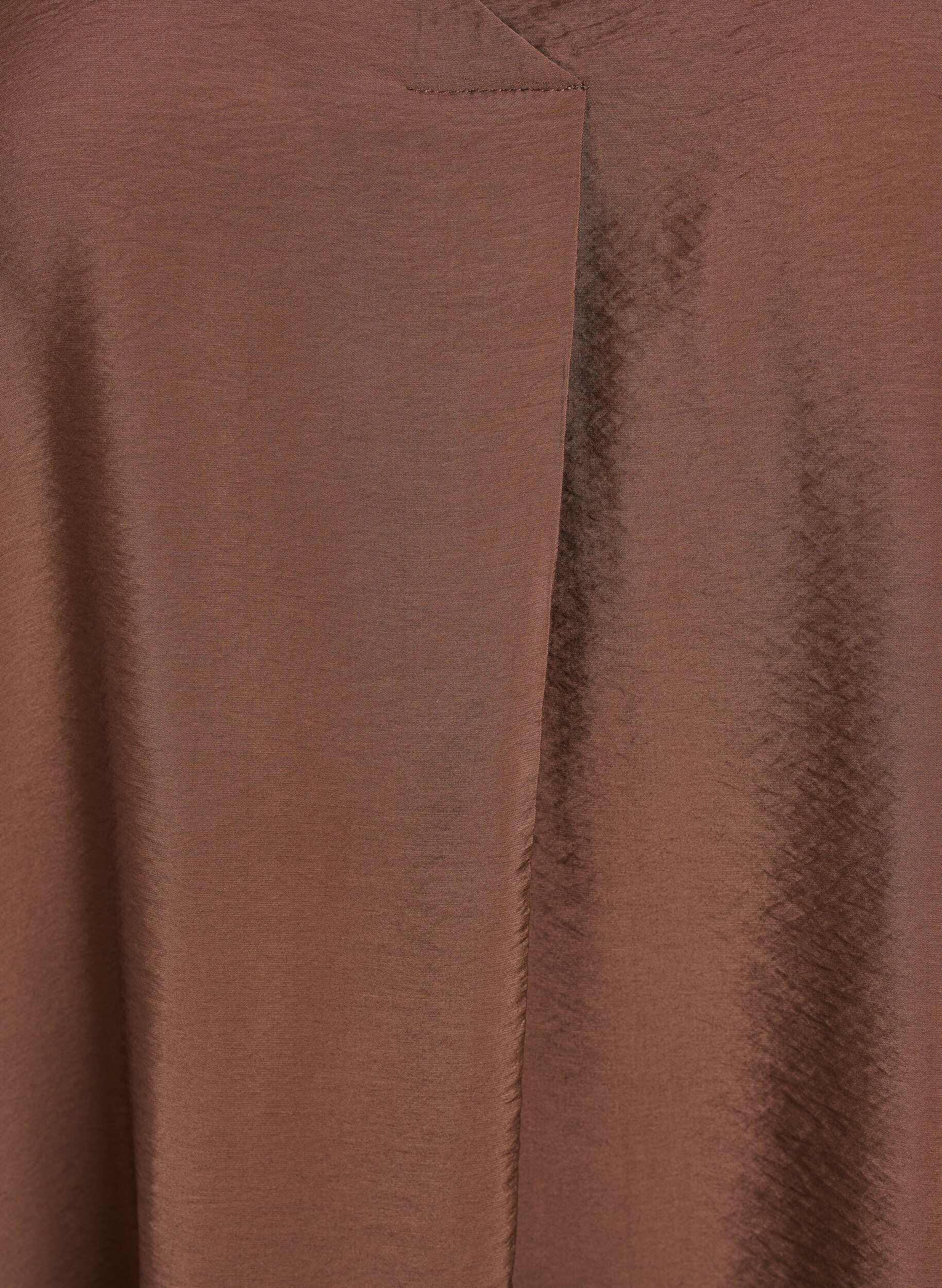 ZizziJurk met V-hals van viscose, Bruin, Packshot image number 2