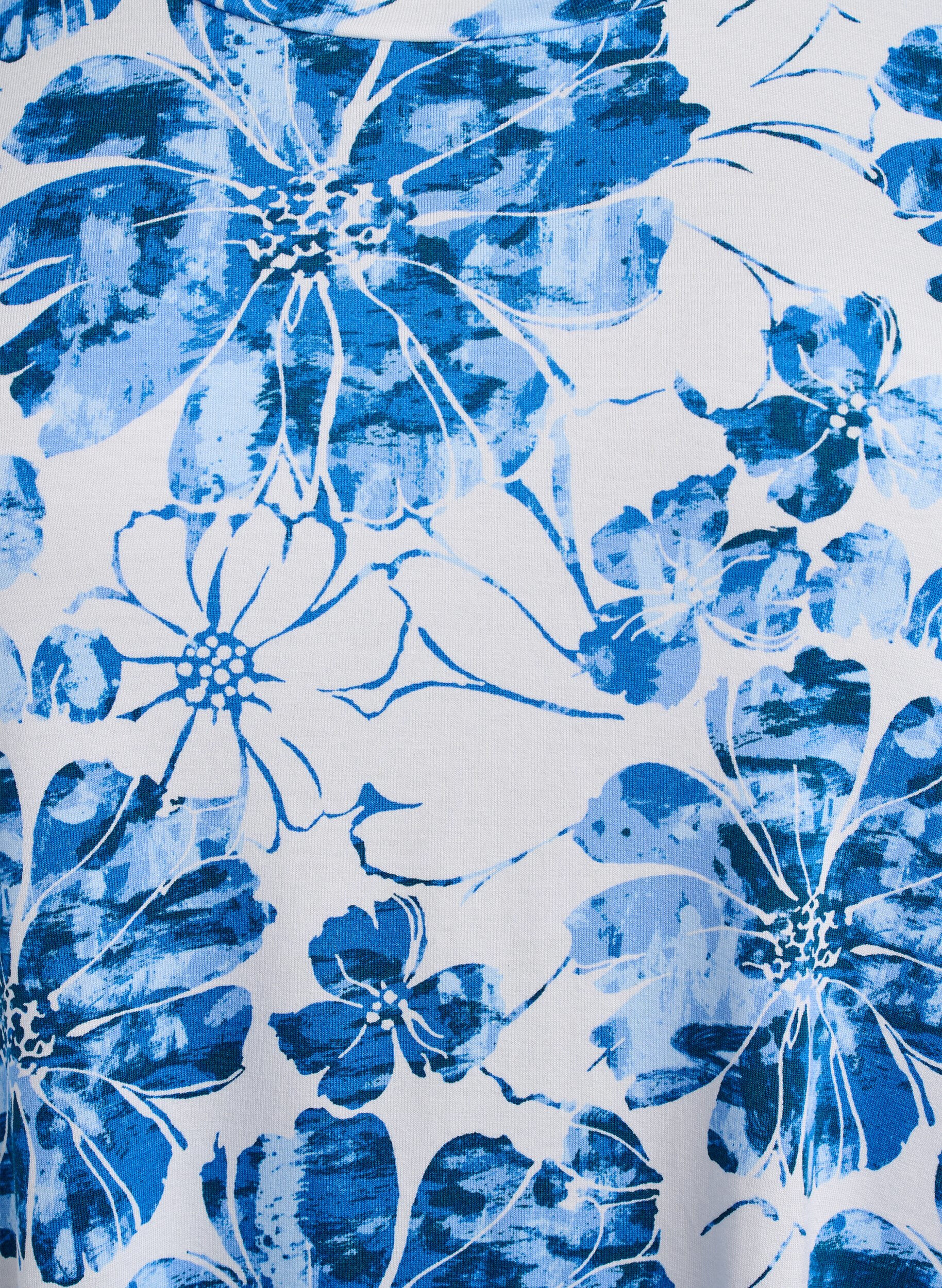 ZizziT-shirt met bloemenprint, Blauw, Packshot image number 2