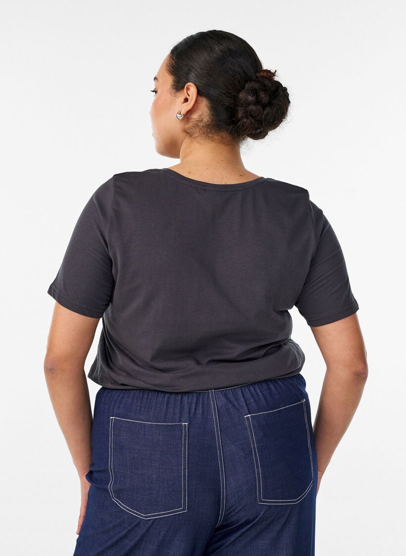 T-shirt imprim&eacute;, Gris, Model image number 2