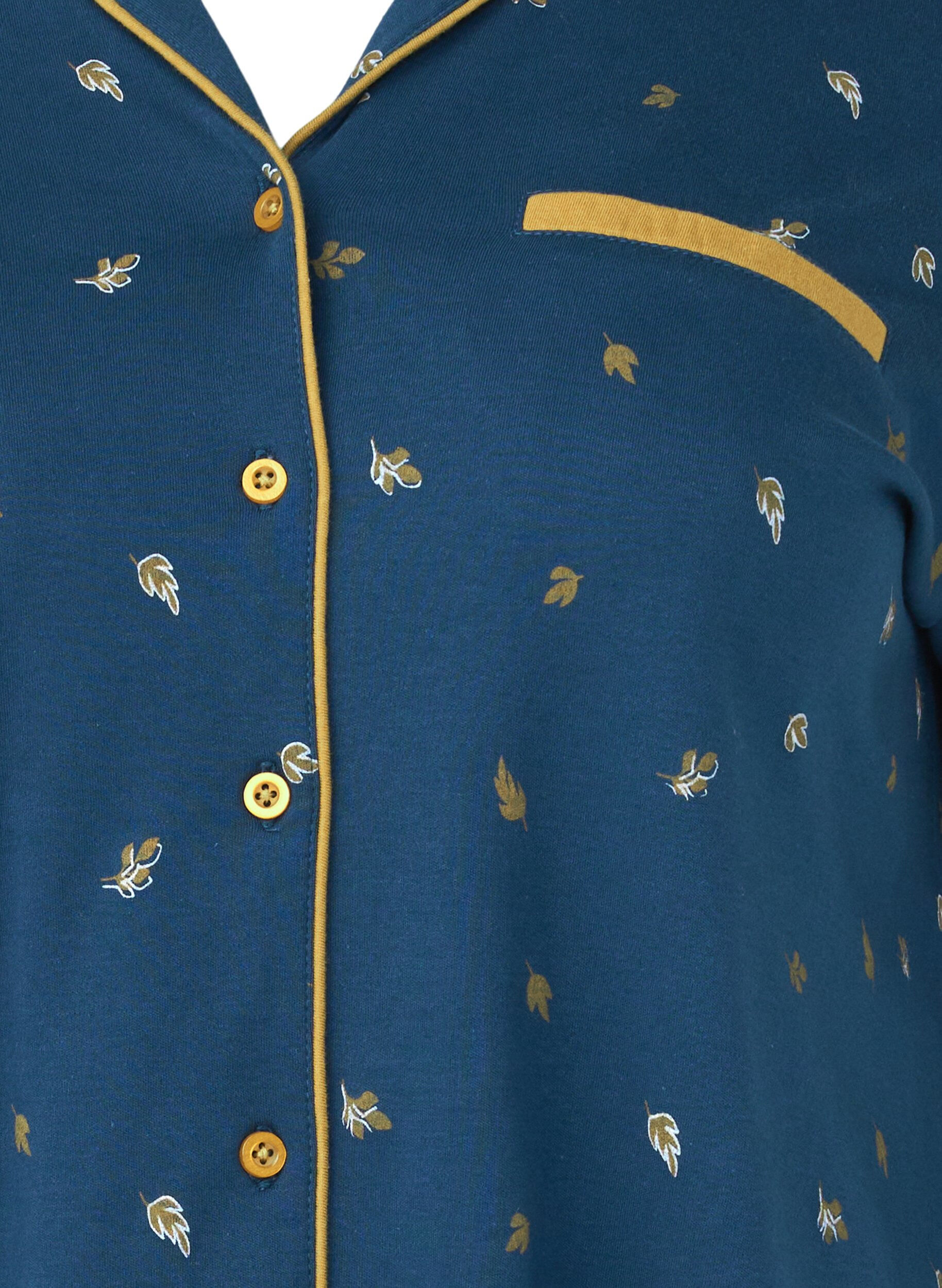 ZizziKatoenen nachthemd, Blue Opal AOP, Packshot image number 2