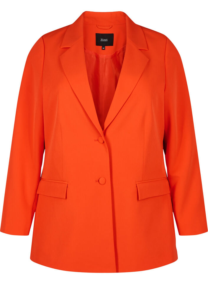 Blazer classique avec fermeture à boutons, Orange.com, Packshot image number 0