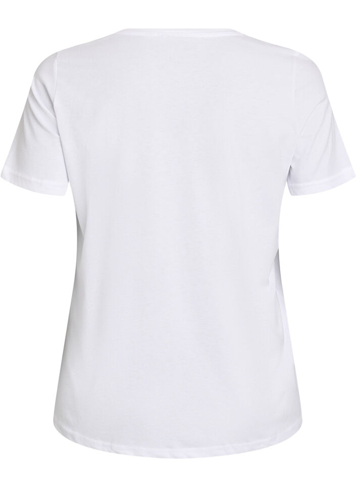 T-shirt imprim&eacute;, Blanc, Packshot image number 1