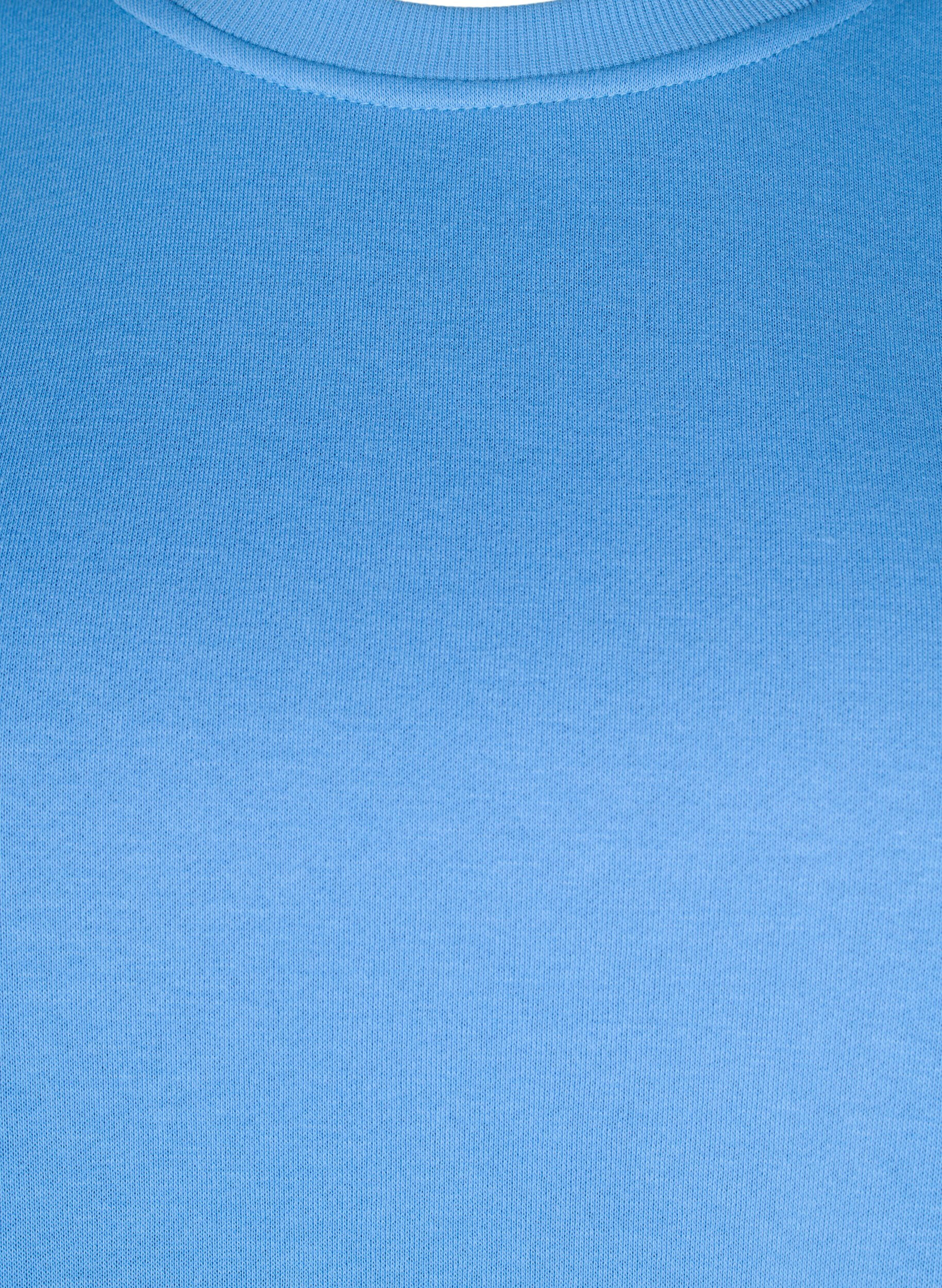 ZizziSweatshirt met geborduurde uitsneden, Della Robbia Blue, Packshot image number 2