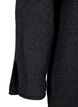 Gebreide jurk met ronde hals en split, Dark Grey Melange, Packshot image number 3
