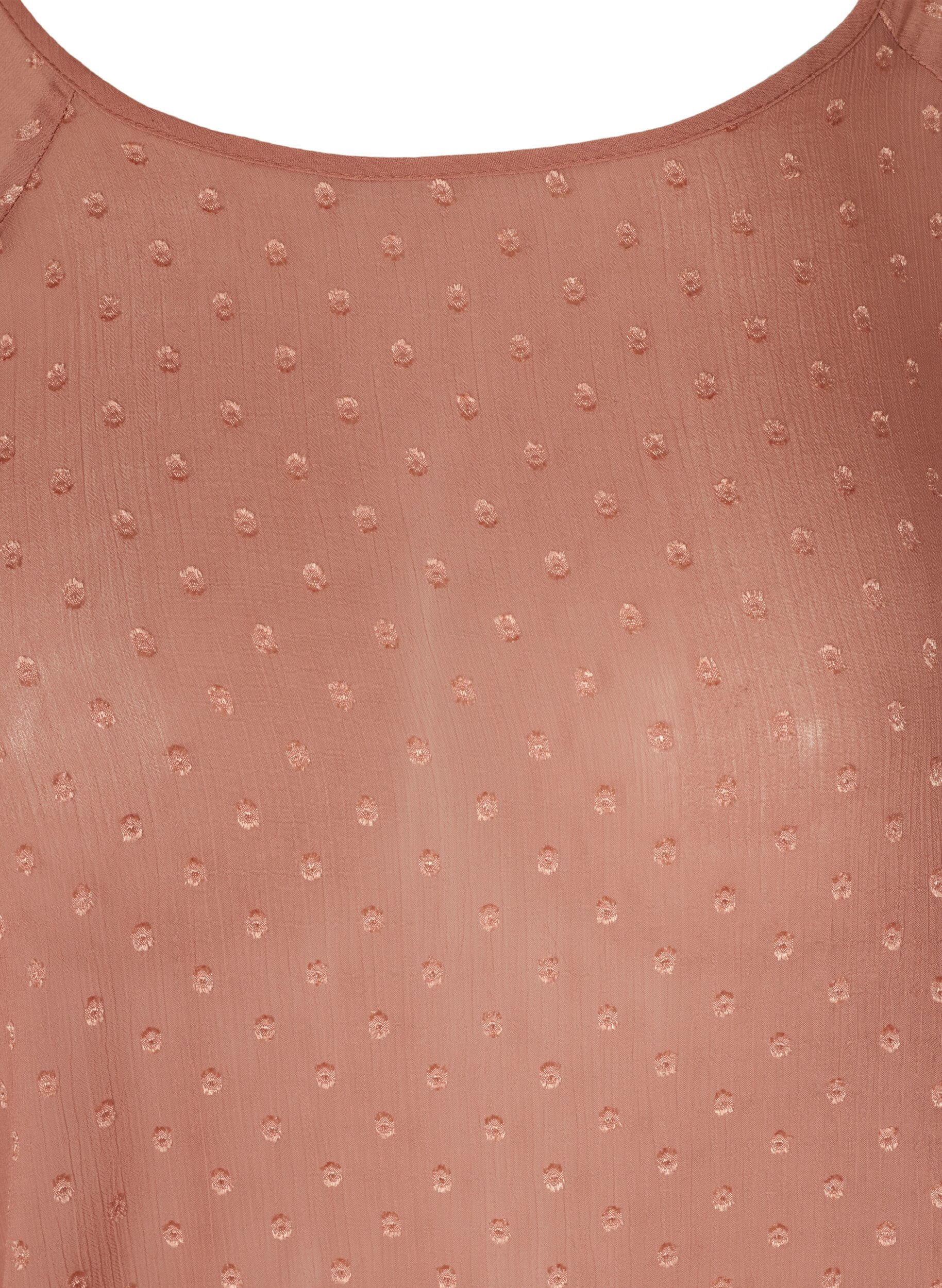 ZizziBlouse met lange mouwen en smokwerk, Burlwood, Packshot image number 2