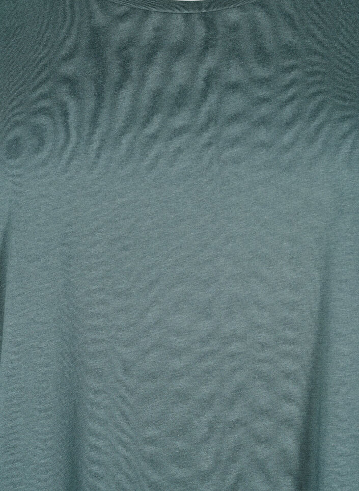 T-shirt &agrave; manches courtes en m&eacute;lange de coton, Vert, Packshot image number 2