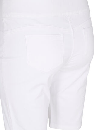 Shorts met strakke pasvorm en achterzakken, White, Packshot image number 3
