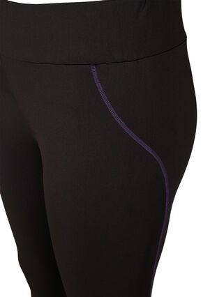 Cropped sport tights, Black Heliotrope, Packshot image number 2