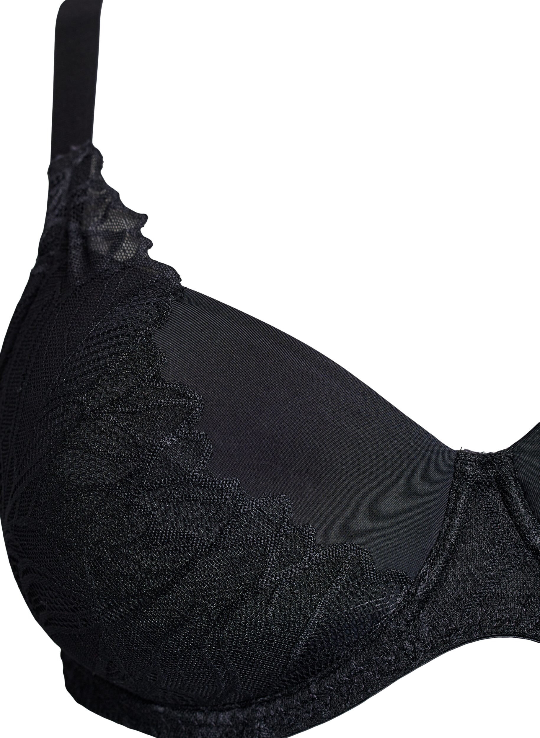 Zizzi Soutien-gorge rembourr&eacute; en dentelle, Noir, Packshot image number 2