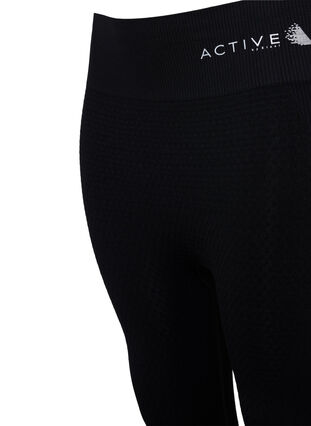 Collants d'entraînement sans coutures avec structure, Black, Packshot image number 2