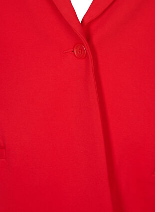 Basic blazer met knoop en sierzakken, Flame Scarlet, Packshot image number 2