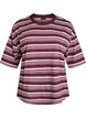 Boxy T-shirt met gestreept patroon, Rood, Packshot image number 0
