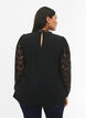 Blouse met lange mouwen en kant, Black, Model image number 1