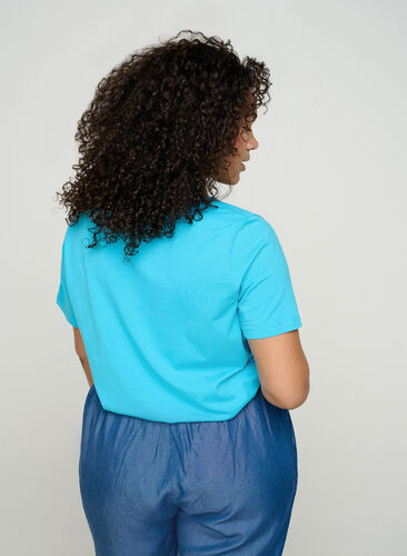 Basic t-shirt, River Blue, Model image number 1
