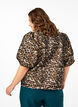 VesteJacquard Leo à manches bouffantes, Brown Leo AOP, Model image number 1