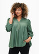 Blouse met ruffles, Duck Green, Model image number 0