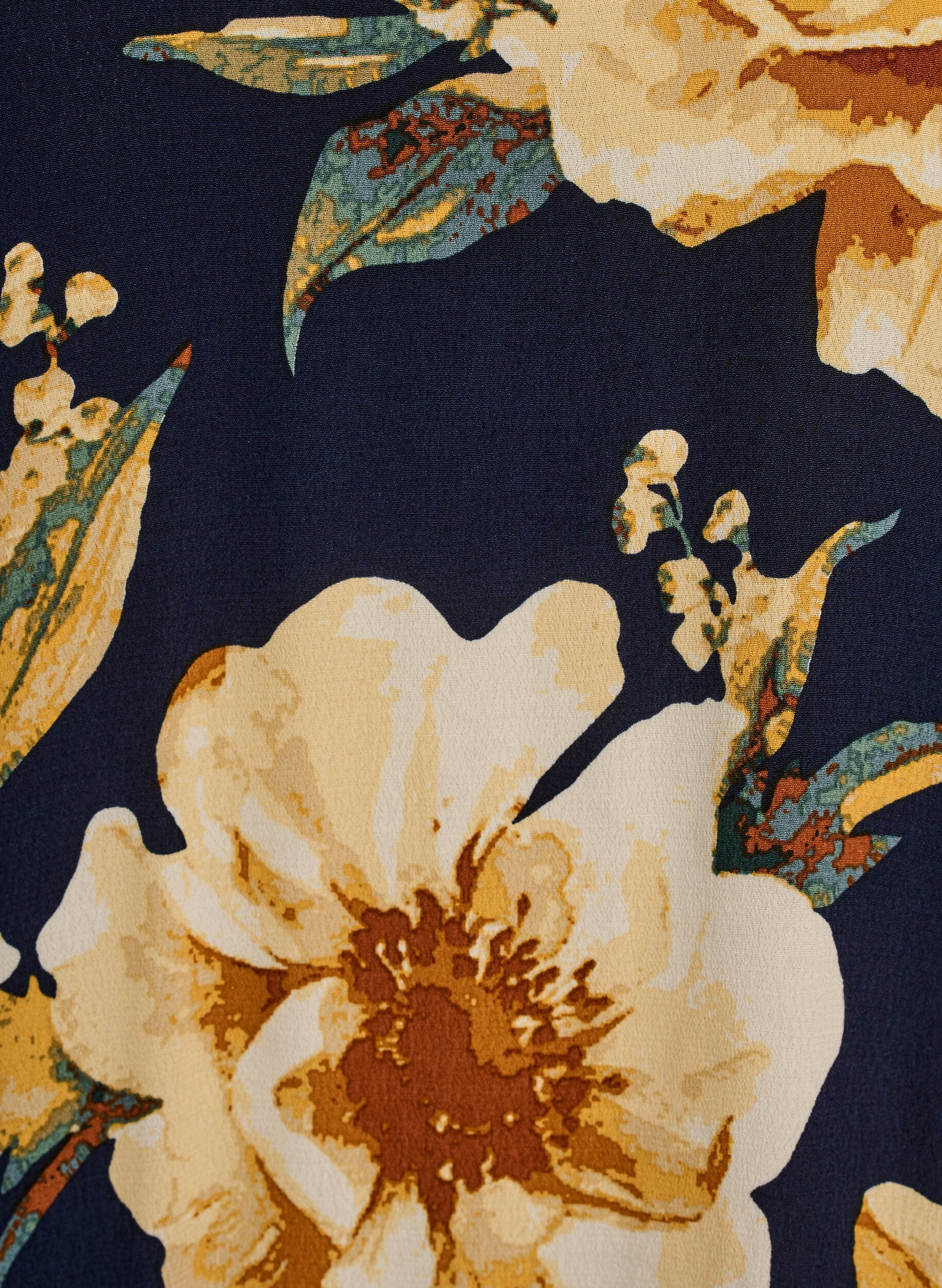 Zizzi Blouse &agrave; manches courtes en viscose imprim&eacute;e, Bleu, Packshot image number 2