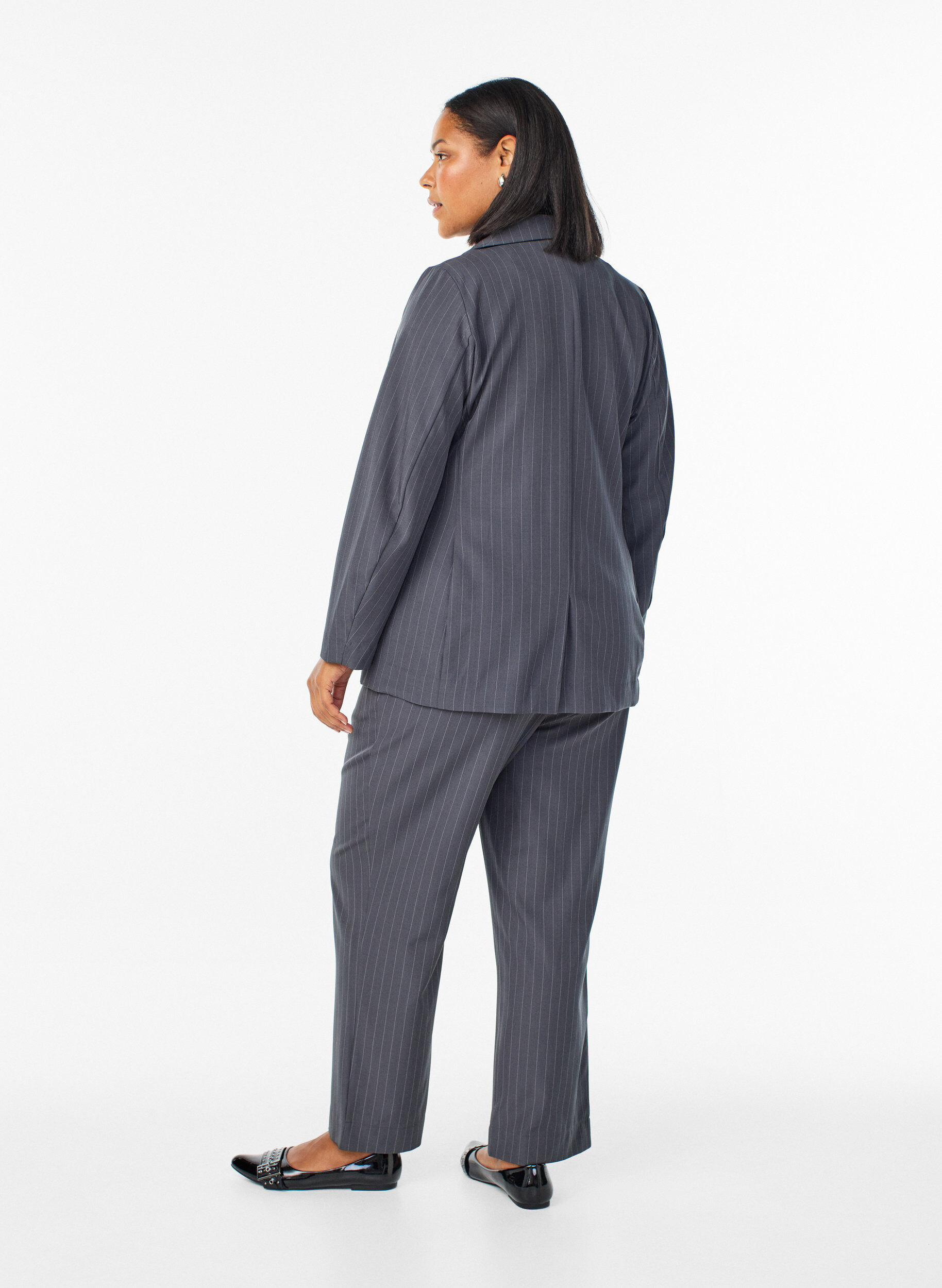ZizziLosse broek met zakken, Grijs, Model image number 1