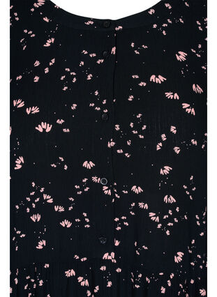 Tunique en viscose imprimée à manches 3/4, Black Rose AOP, Packshot image number 2