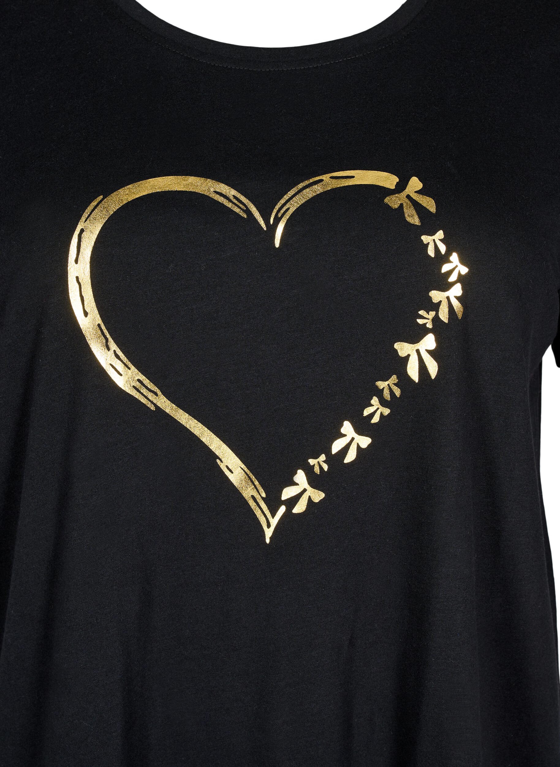 Zizzi FLASH &ndash; T-shirt avec motif, Noir, Packshot image number 2