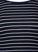 Blouse rayée à col rond, Night Sky Stripe, Packshot image number 2