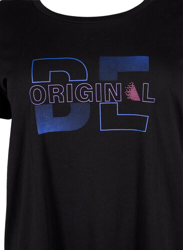 T-shirt de sport avec imprimé, Black w. Be Original, Packshot image number 2