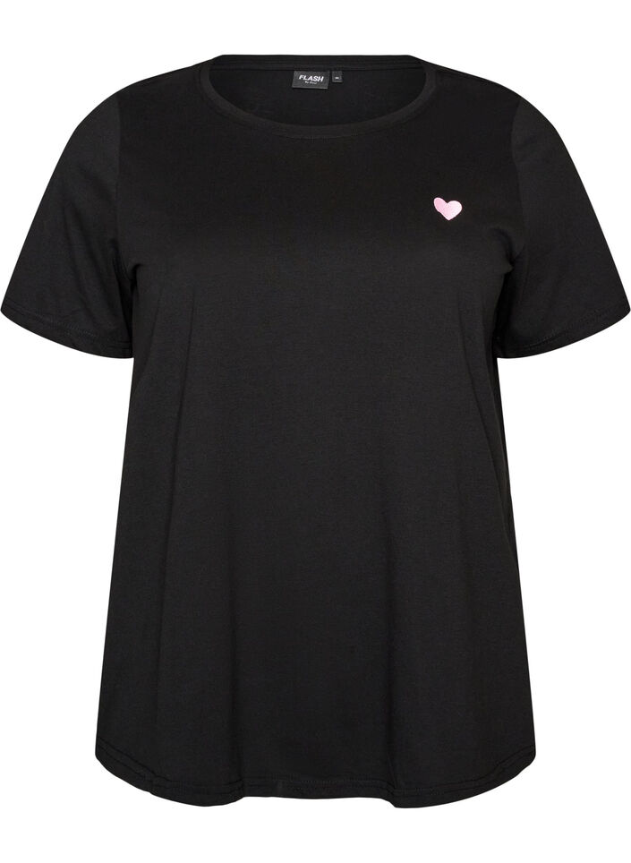 T-shirt met print, Zwart, Packshot image number 0
