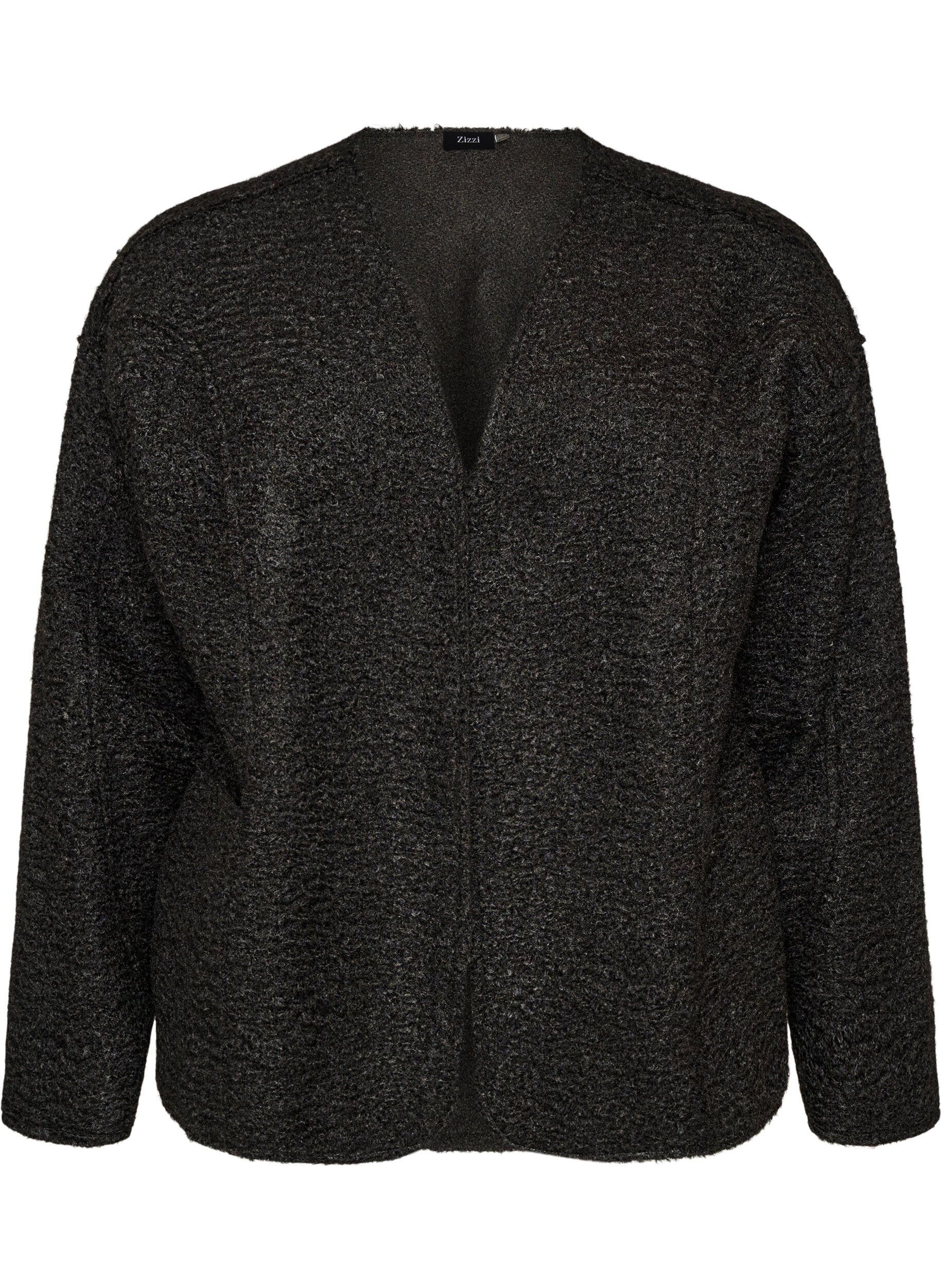 ZizziCardigan ample avec poches, Noir, Packshot image number 0