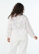 Blouse en coton &agrave; manches longues avec broderie anglaise, Blanc, Model image number 1
