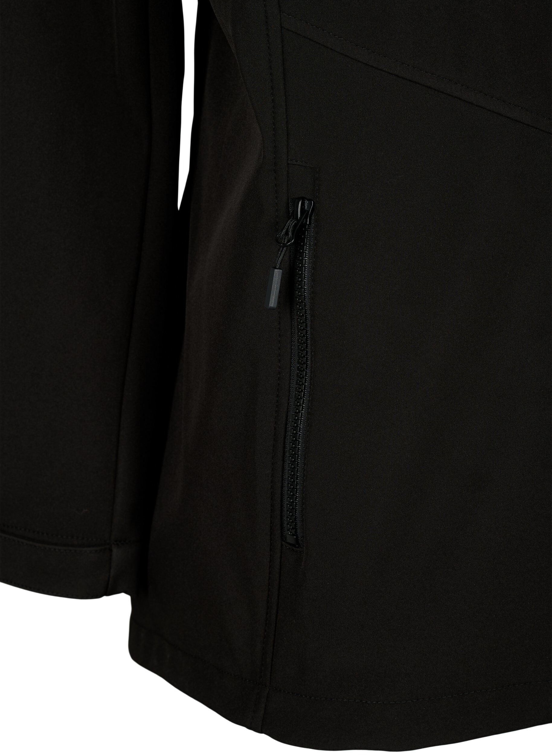 ZizziKorte softshell jas met zakken, Black, Packshot image number 3