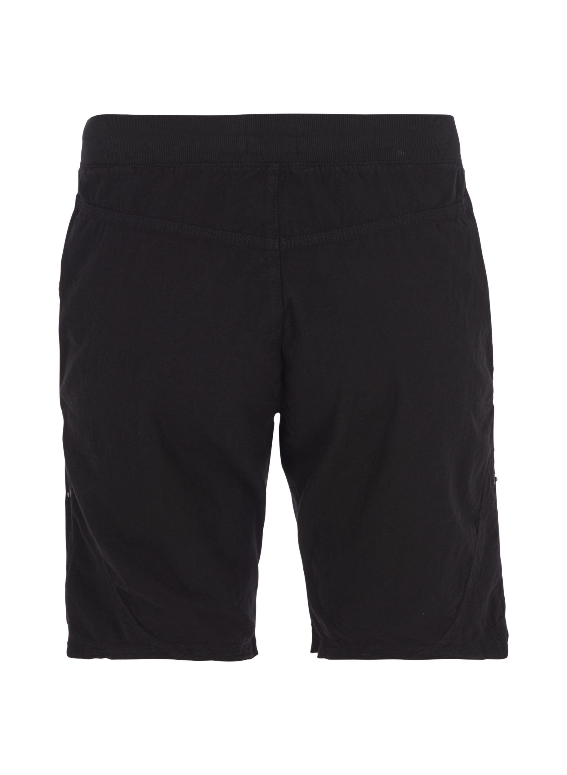 ZizziLosse katoenen short met zakken, Zwart, Packshot image number 1