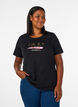 T-shirt met motief, Zwart, Model image number 0