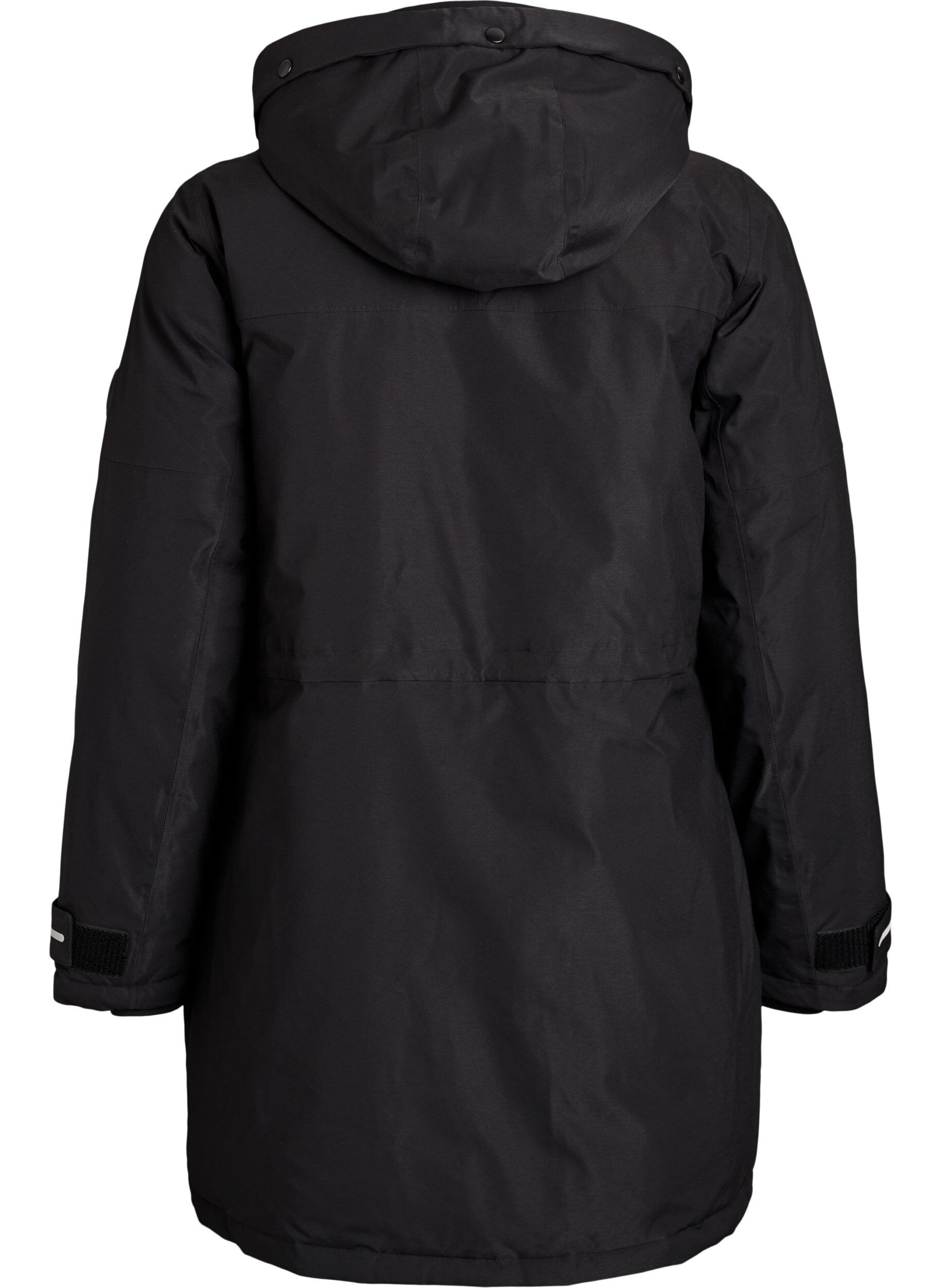 ZizziParka d&eacute;perlante &agrave; capuche et d&eacute;tails fonctionnels, Noir, Packshot image number 1