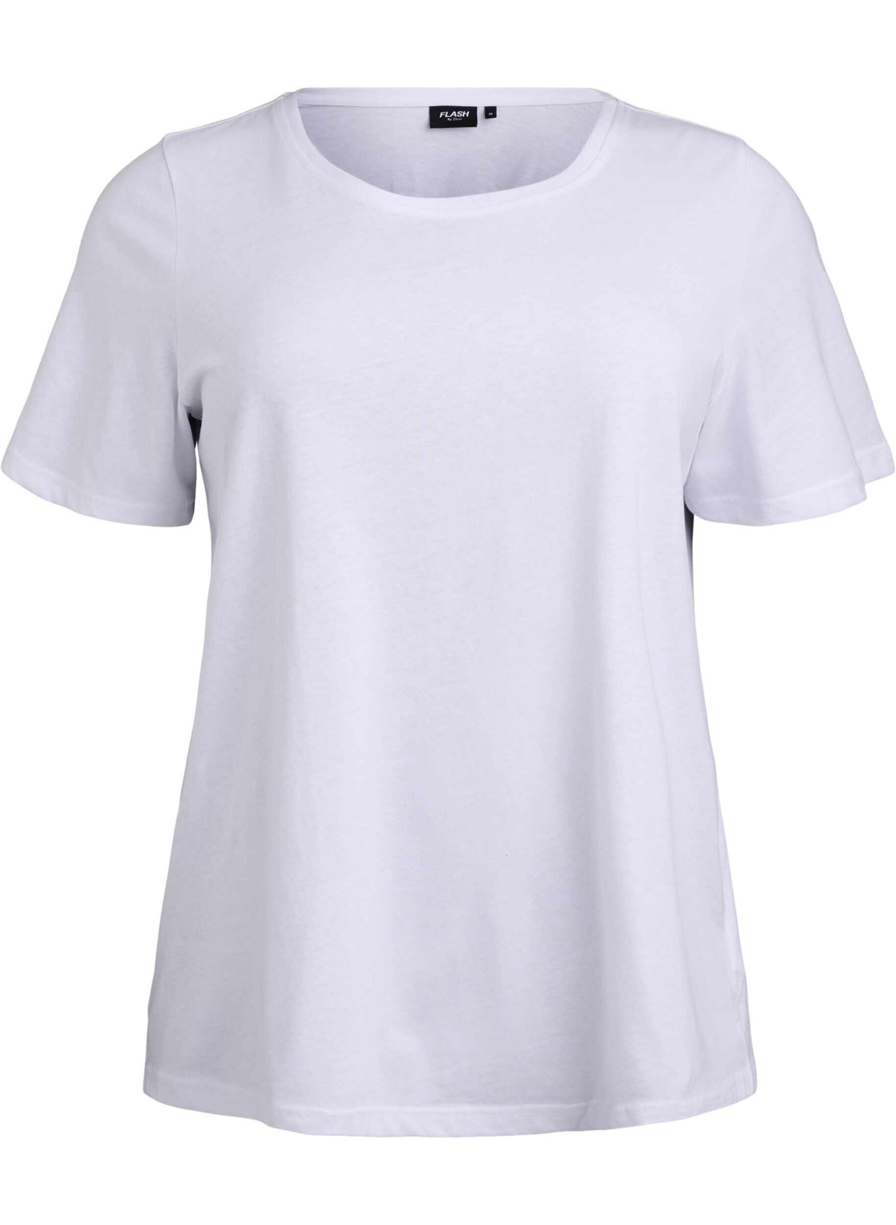 Zizzi FLASH - Lot de 2 t-shirts &agrave; col rond, Black/White, Packshot image number 3