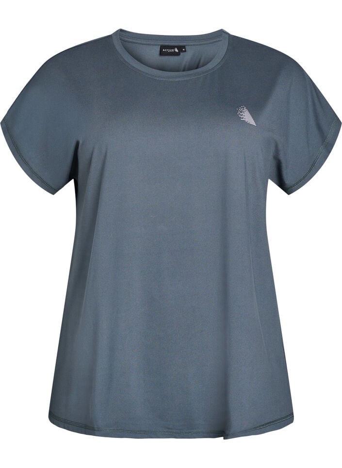 Effen gekleurd trainingsshirt, Groen, Packshot