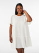 Robe &agrave; manches courtes en coton &agrave; une coupe &eacute;vas&eacute;e, Vanille, Model image number 0