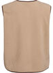 Veste sans manches en teddy avec finitions contrast&eacute;es, Beige, Packshot image number 1